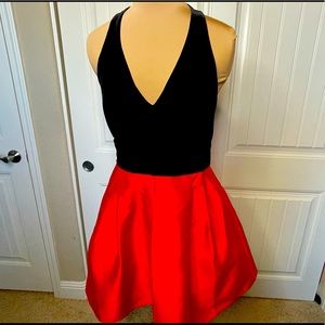 Elegant looking halter neck mini junior dress